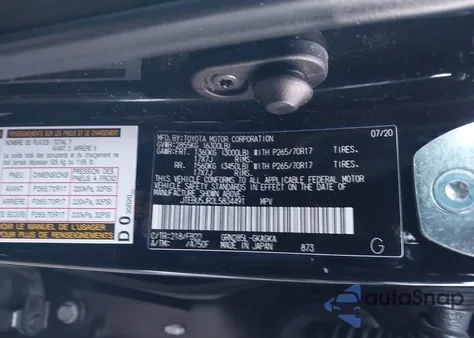 2020 Toyota 4Runner Sr5 from USA, damaged, VIN JTEBU5JR2L5834491